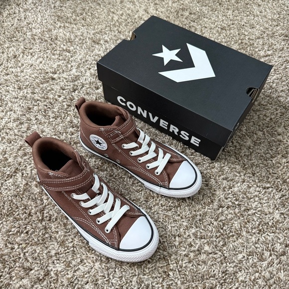 Converse Chuck Taylor All Star Malden Street 1V Mid Boy 2.5 Brown Sneakers Shoes - Picture 2 of 11